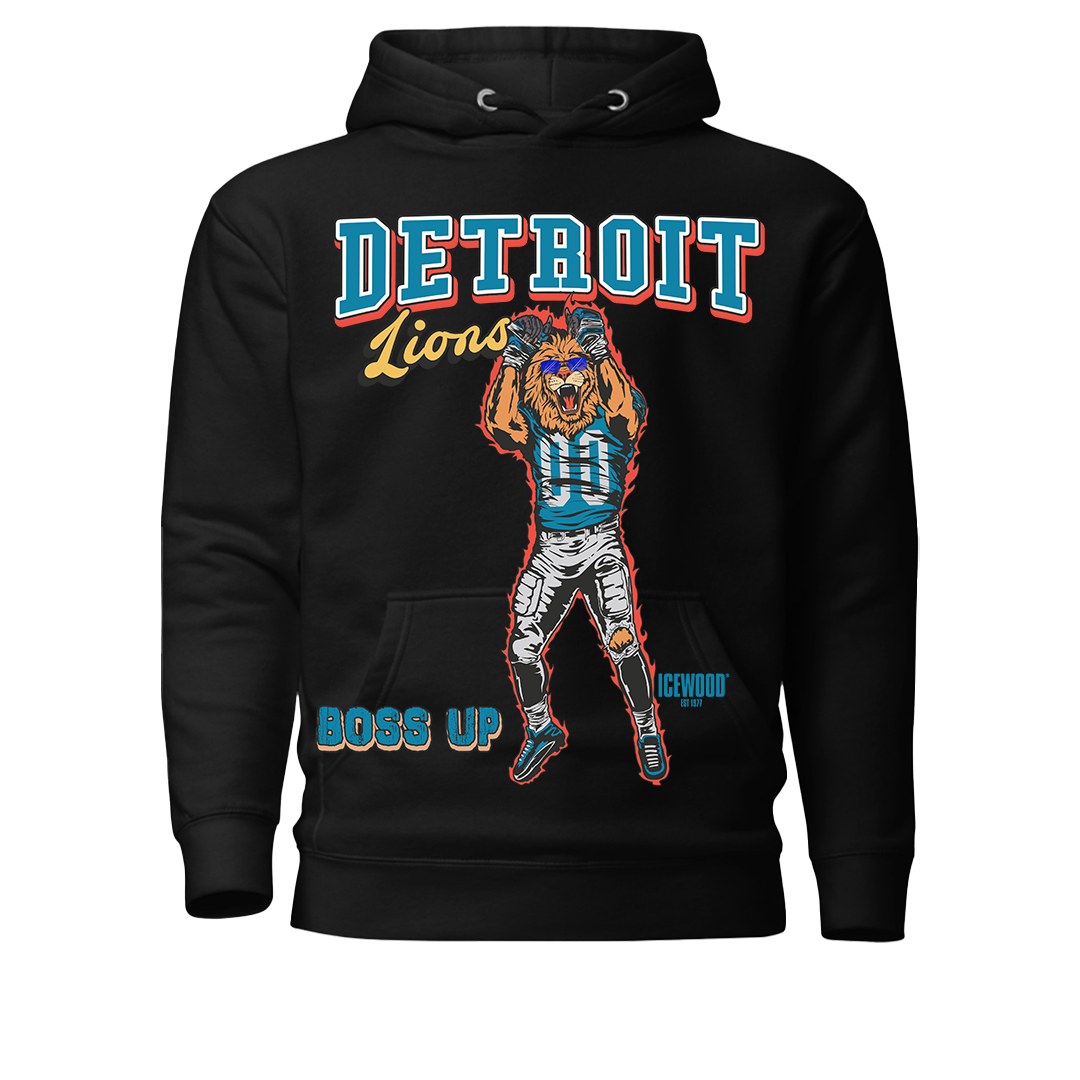 Detroit Lions Boss Up Hoodie- Black