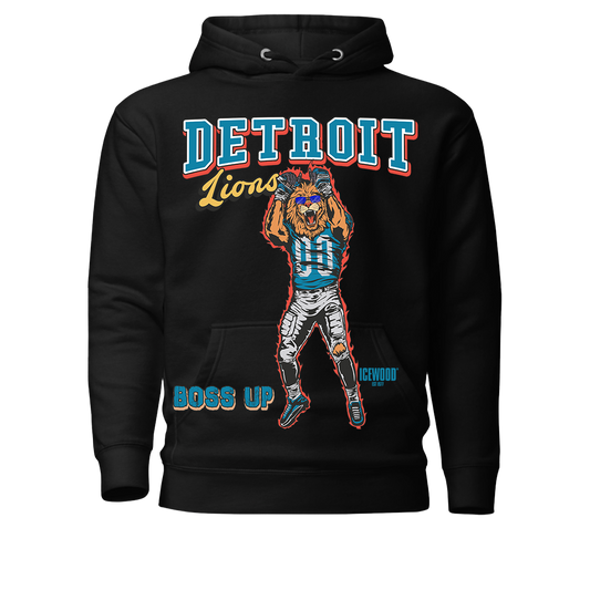 Detroit Lions Boss Up Hoodie- Black