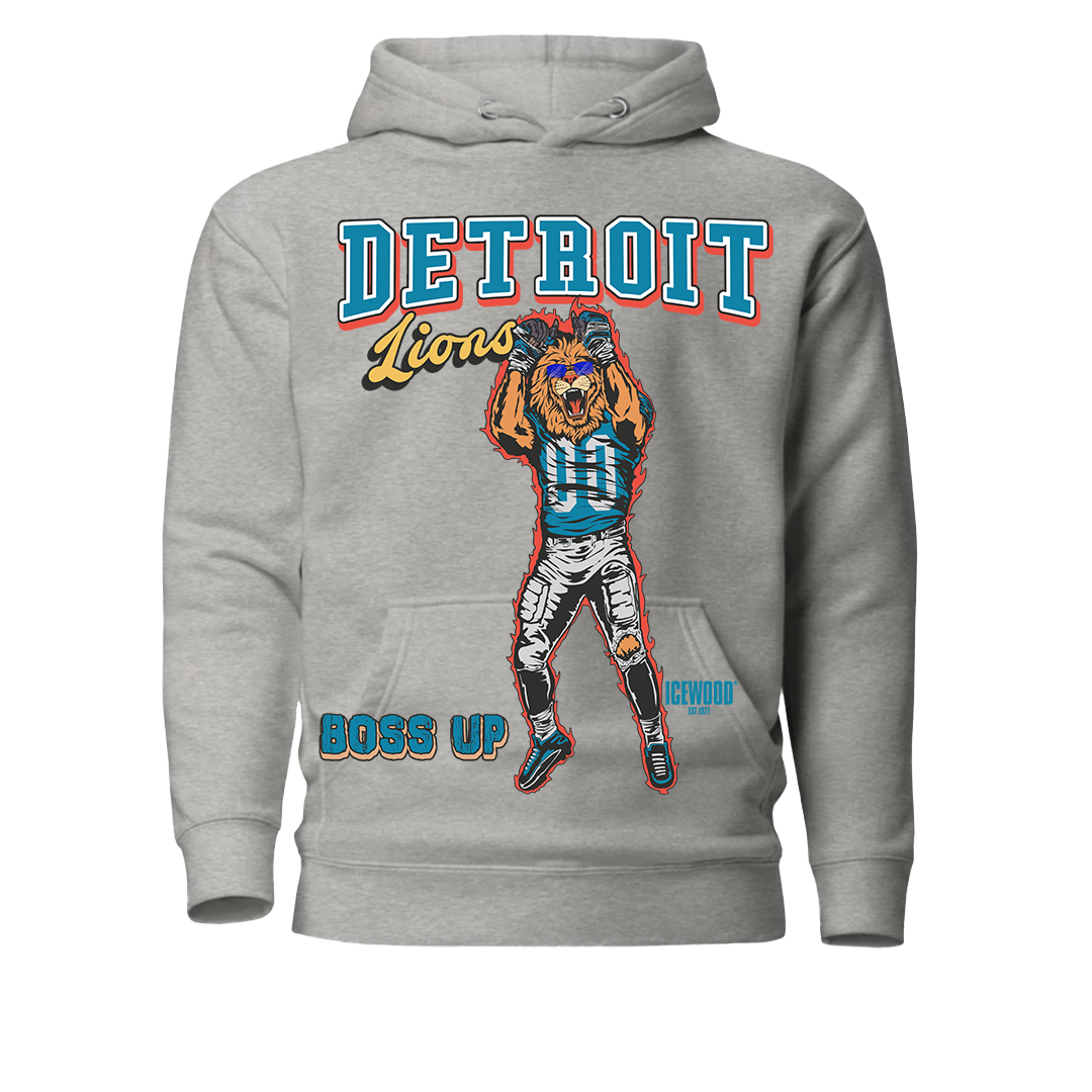 Detroit Lions Boss Up Hoodie- Gray